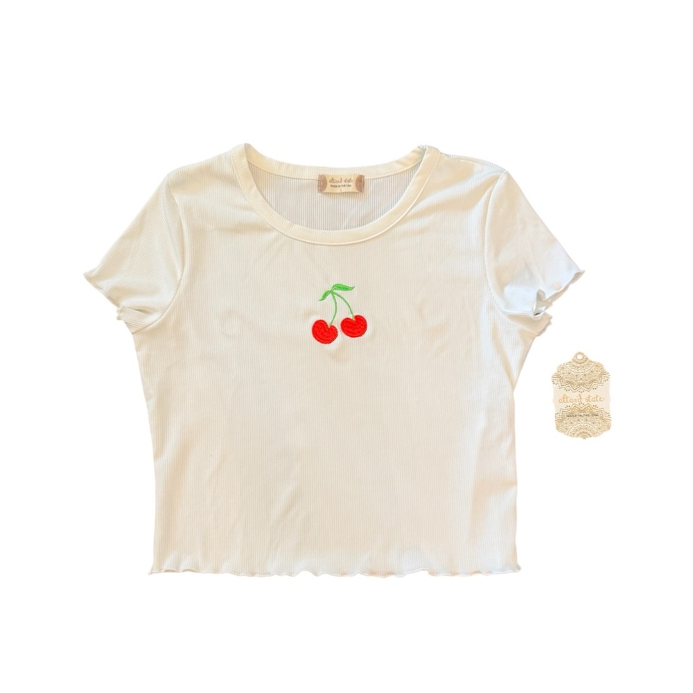 Cherry Embroidered Women’s T-Shirt